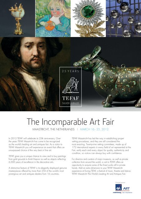 The Incomparable Art Fair - tefaf