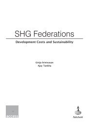 SHG Federations: Development Costs and Sustainability - ACCESS ...