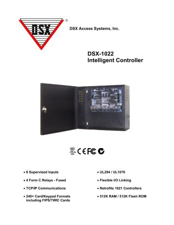 DSX-1022 Intelligent Controller - DSX Access Systems, Inc.