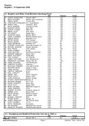 Results Print-Out - Brighton and Hove Motor Club