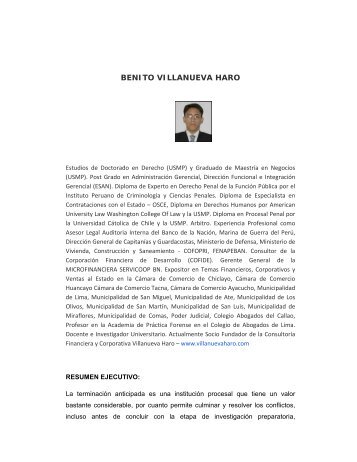 BENITO VILLANUEVA HARO - Facultad de Derecho