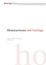 Reform des Honorarwesens Architektur - Dipl. Ing. Hubert Kempf