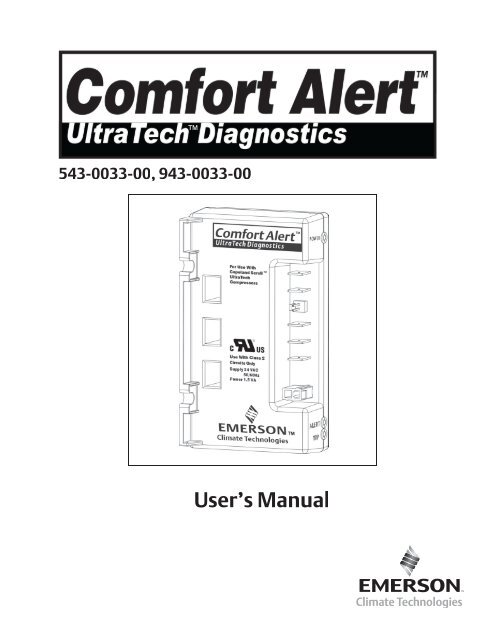 Comfort Alert Users Manual Copeland - Desco Energy