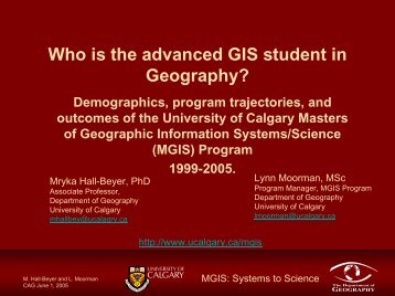 Who is the advanced GIS student in Geography? - Fp Ucalgary