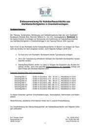 Einbauhinweise fÃ¼r AufbauschÃ¤chte - B+F Dorsten