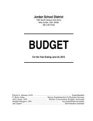 2011-12 Budget Book - Jordan School District