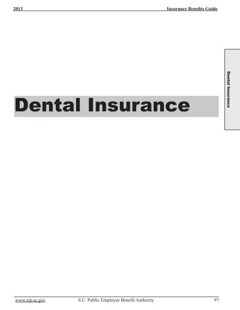 Dental Insurance - South Carolina Public Employee Benefit Authority