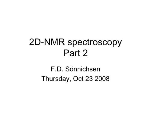 2D-NMR spectroscopy