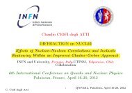 Claudio CIOFI degli ATTI DIFFRACTION on NUCLEI ... - QNP2012