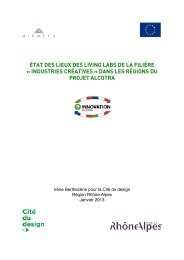 Ã©tat des lieux des living labs de la filiÃ¨re Â« industries crÃ©atives