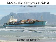 M/V Sealand Express Incident 19 Aug - 13 Sep 2003