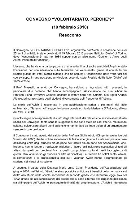 Atti - fondazione un passo insieme onlus