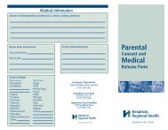 Parental Consent Form - Hendricks Regional Health