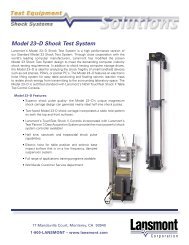 Model 23âD Shock Test System - Garello & De Giosa snc