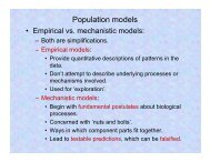 Exponential growth of single populations