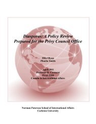 Diasporas A Canadian Foreign Policy Review 2011