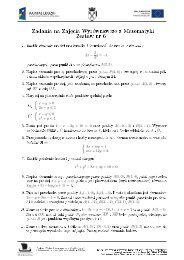 Zadania na ZajÂ¦cia WyrÃ³wnawcze z Matematyki Zestaw nr 6