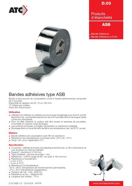 Bandes adhÃ©sives type ASB - Air Trade Centre