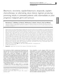 Bleomycin, vincristine, cisplatin/bleomycin, etoposide, cisplatin ...