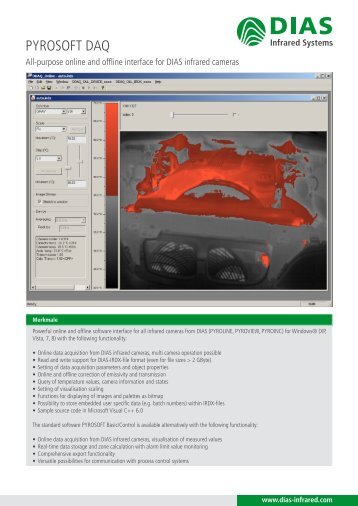 Technical data PYROSOFT DAQ - DIAS Infrared Systems