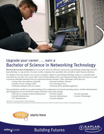 Bachelor of Science in Networking Technology - Kaplan University ...