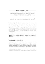 rÃ©gimes de retraite, inÃ©galitÃ©s de revenu et redistribution au maghreb