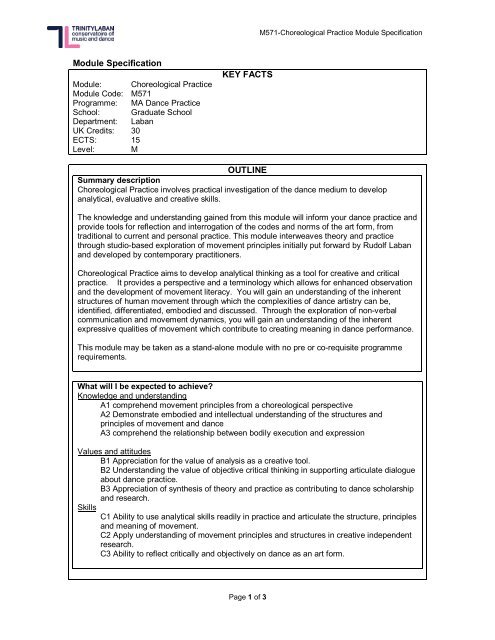Programme Specification Template [only populated fields ... - Laban