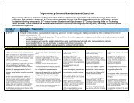 Trigonometry Content Standards and Objectives - West Virginia ...