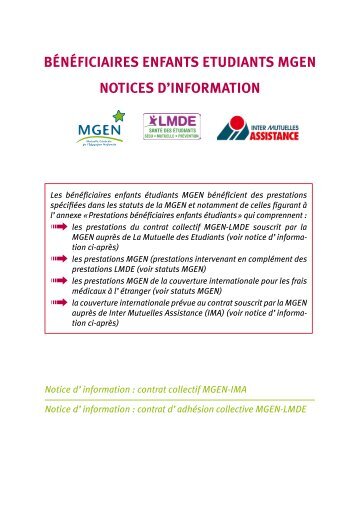 Notice d'information - MGEN