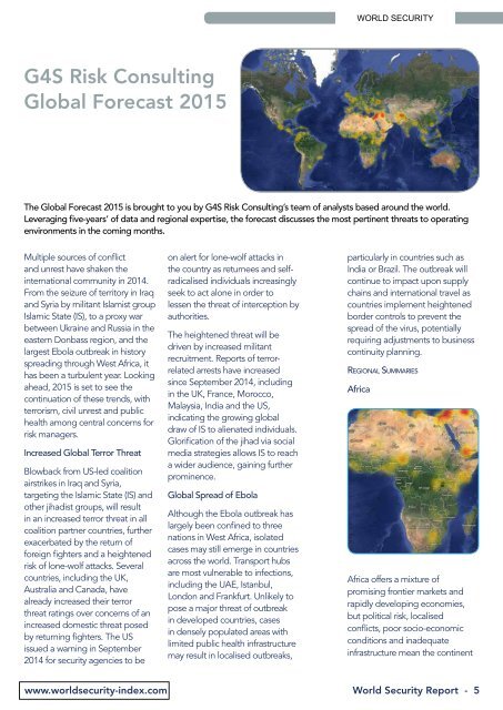 World Security Report Jan 2015