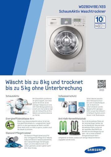 SchaumAktiv Waschtrockner WD2804Y8E/XEG - Samsung