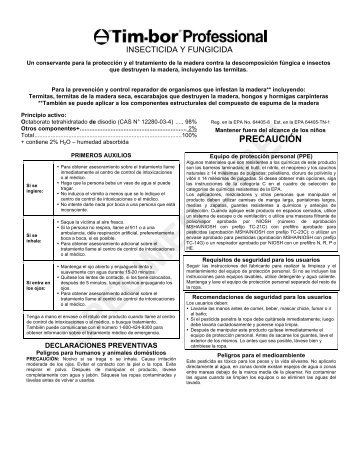 Timbor Specimen Label_SAL120810_SP_M ... - Nisus Corporation