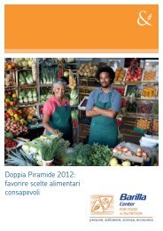 Doppia Piramide 2012: favorire scelte alimentari ... - Barilla CFN