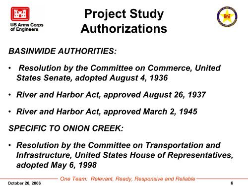 CWRB Briefing Slides - U.S. Army Corps of Engineers