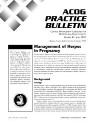 ACOG Practice Bulletin No. 82: Management of Herpes in Pregnancy
