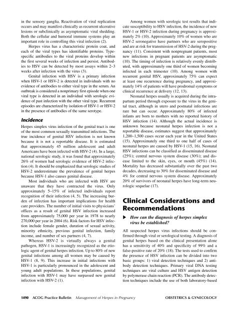 ACOG Practice Bulletin No. 82: Management of Herpes in Pregnancy