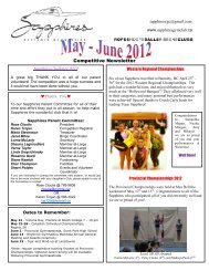 May/June 2012 - Sapphires Rhythmic Gymnastics Club