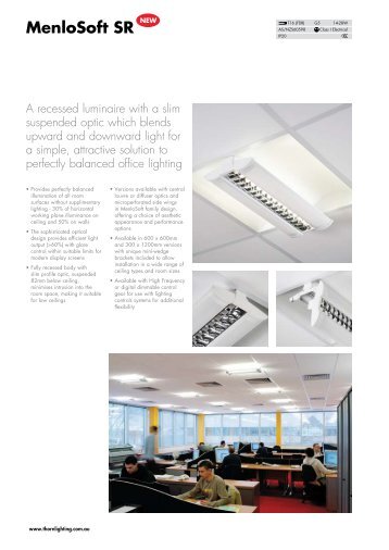 Menlosoft SR Brochure - THORN Lighting