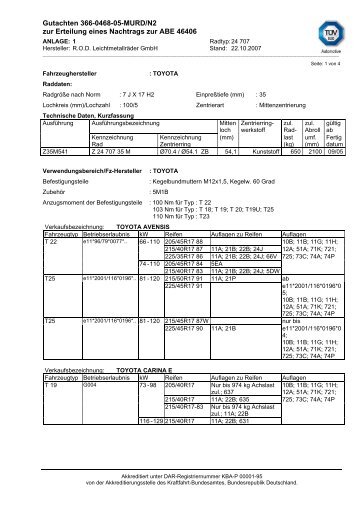 Gutachten 366-0468-05-MURD/N2 zur Erteilung eines ... - MDCR.cz