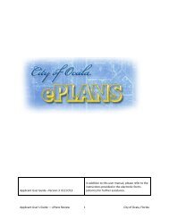 Electronic Plan Review (ePLANS) Applicant Guide - City of Ocala