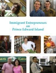 Immigrant Entrepreneurs on Prince Edward Island - Island Studies.ca
