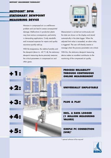 metpoint Â® dpm: dewpointmeter dp 109 [pdf 199 kb] - BEKO ...