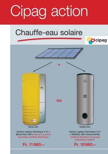 Chauffe-eau solaire - Cipag