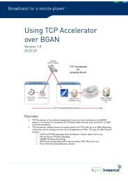 Using TCP Accelerator over BGAN - Inmarsat