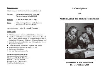 Auf den Spuren von Martin Luther und Philipp Melanchthon
