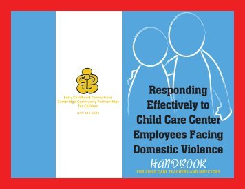 Handbook for Child Care Teachers and - Cambridge Public Health ...