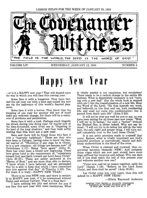 Covenanter Witness Vol. 54 - Rparchives.org