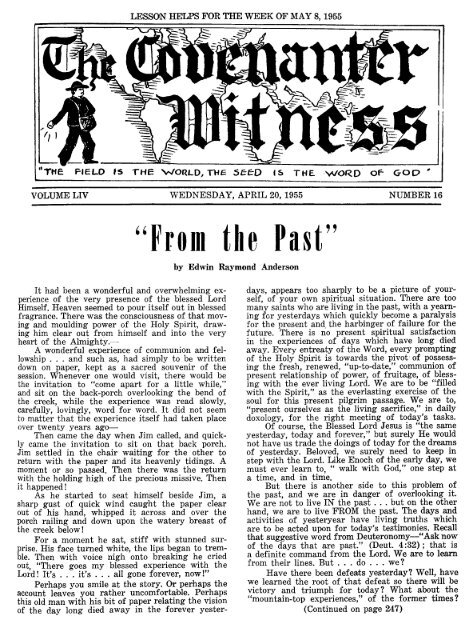 Covenanter Witness Vol. 54 - Rparchives.org