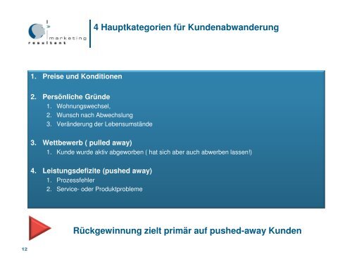 Kundenbindung - Marketing Resultant GmbH