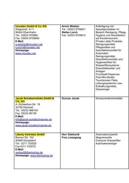 Verzeichnis der Lieferanten Dienstleister und Fachverlage im BDV